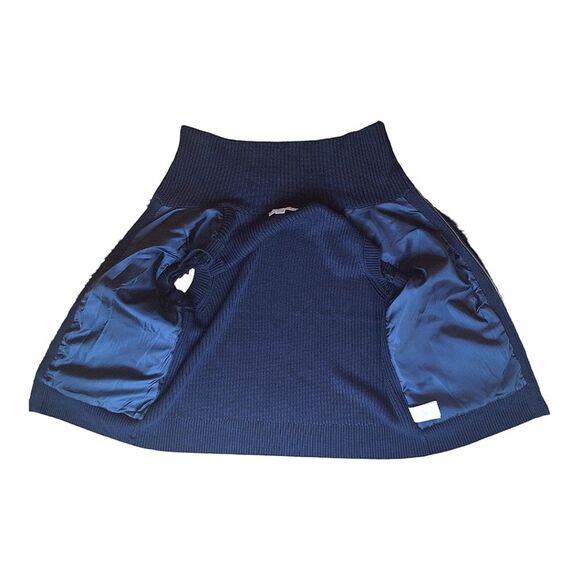 Michael Kors Faux Fur Zip Up Sweater Vest Black size XL Shaggy Vegan Furry - Picture 7 of 16